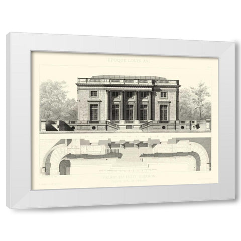 Palais Du Petit Trianon White Modern Wood Framed Art Print by Obermayer, E.