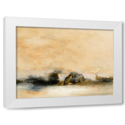 Land I White Modern Wood Framed Art Print by Gordon, Sharon