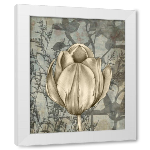Tulip and Wildflowers I White Modern Wood Framed Art Print by Goldberger, Jennifer