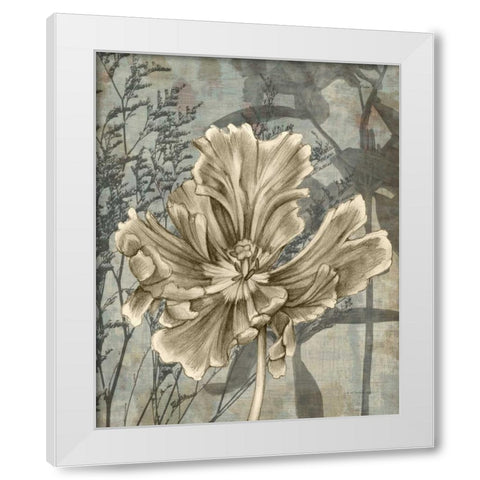 Tulip and Wildflowers II White Modern Wood Framed Art Print by Goldberger, Jennifer