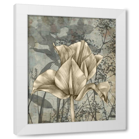 Tulip and Wildflowers IV White Modern Wood Framed Art Print by Goldberger, Jennifer