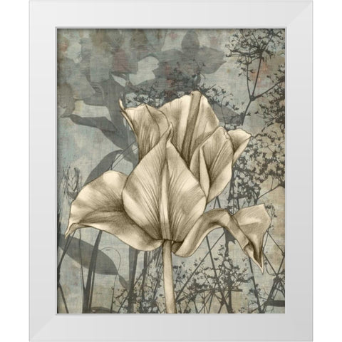 Tulip and Wildflowers IV White Modern Wood Framed Art Print by Goldberger, Jennifer