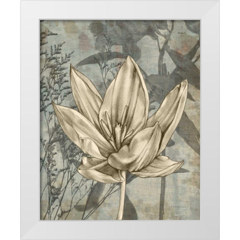 Tulip and Wildflowers VI White Modern Wood Framed Art Print by Goldberger, Jennifer