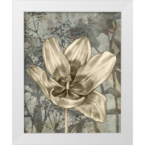 Tulip and Wildflowers VIII White Modern Wood Framed Art Print by Goldberger, Jennifer
