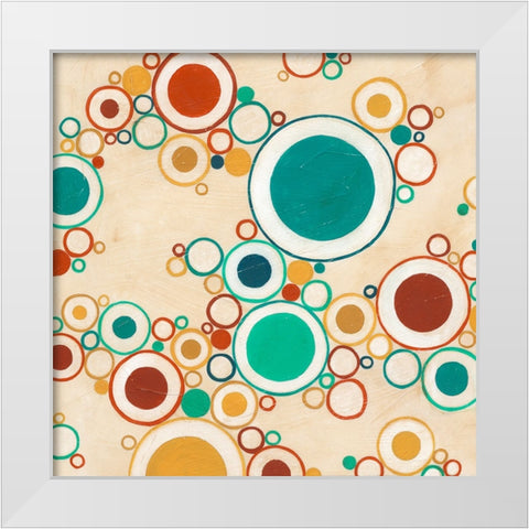 Molecular Landscape I White Modern Wood Framed Art Print by Vess, June Erica
