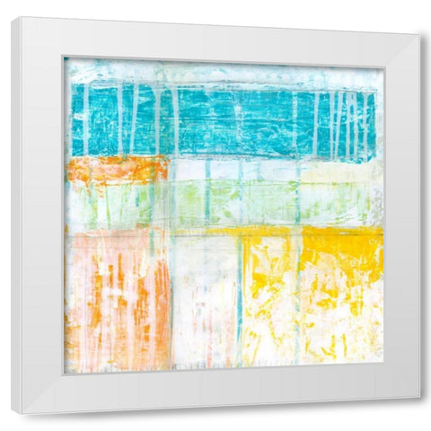 Distant Colors II White Modern Wood Framed Art Print by Vess, June Erica
