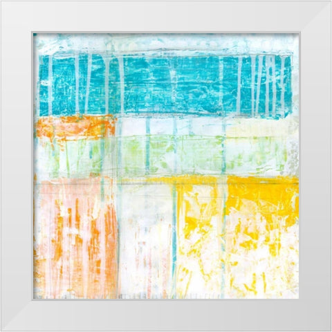 Distant Colors II White Modern Wood Framed Art Print by Vess, June Erica
