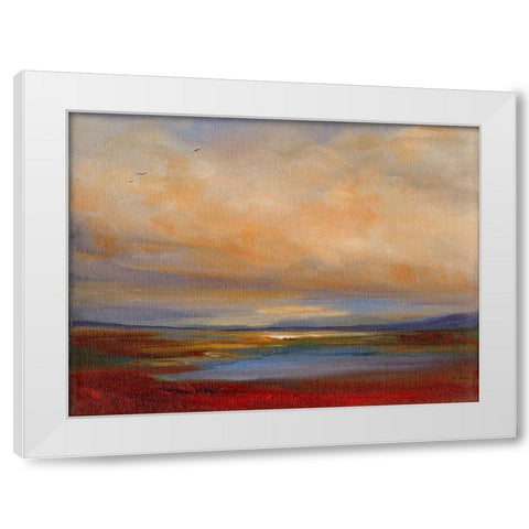 Southern Light White Modern Wood Framed Art Print by Finch, Sheila