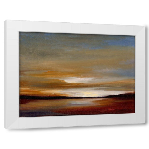 Daybreak White Modern Wood Framed Art Print by Finch, Sheila