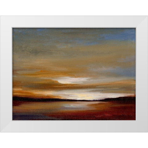 Daybreak White Modern Wood Framed Art Print by Finch, Sheila
