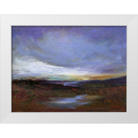 Coastal Wetlands White Modern Wood Framed Art Print by Finch, Sheila