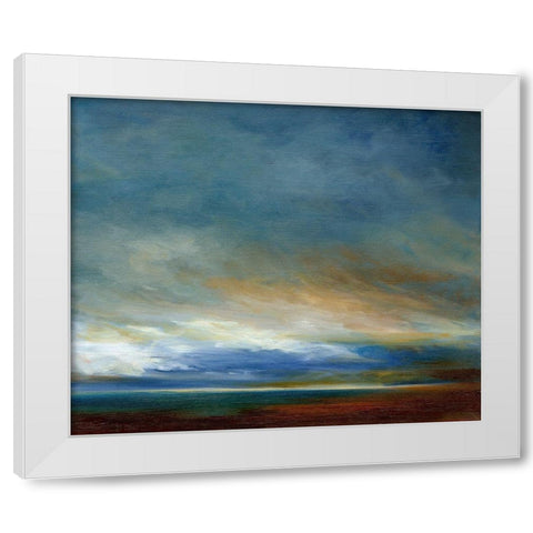 Coastal Storm White Modern Wood Framed Art Print by Finch, Sheila