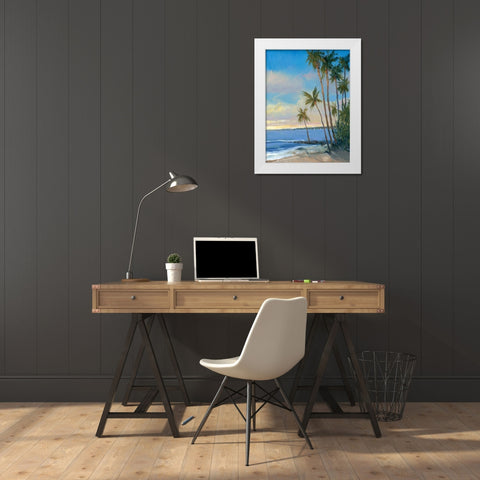 Tropical Breeze I White Modern Wood Framed Art Print by OToole, Tim