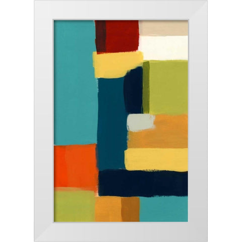 Metro Palette I White Modern Wood Framed Art Print by Vess, June Erica
