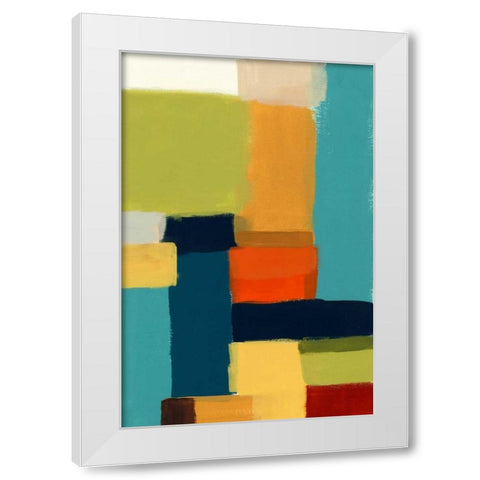Metro Palette II White Modern Wood Framed Art Print by Vess, June Erica