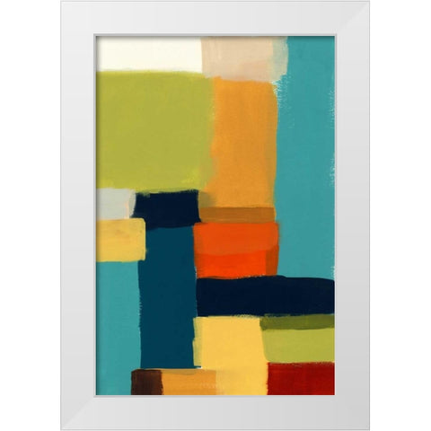 Metro Palette II White Modern Wood Framed Art Print by Vess, June Erica