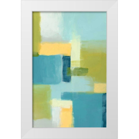 Spring Mist I White Modern Wood Framed Art Print by Vess, June Erica