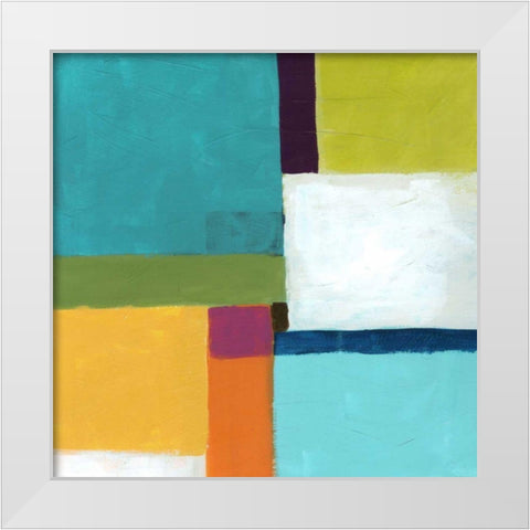 City Square IV White Modern Wood Framed Art Print by Vess, June Erica