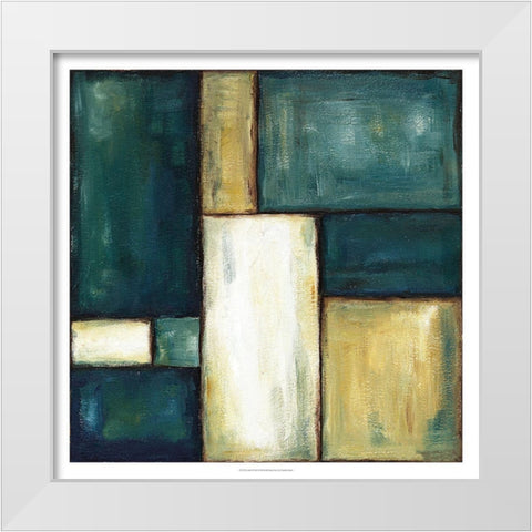 Cobalt I White Modern Wood Framed Art Print by Zarris, Chariklia