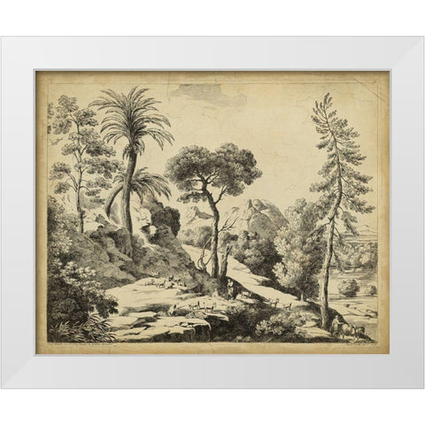 Classical Landscape I White Modern Wood Framed Art Print by Pinelli, B.