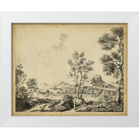 Classical Landscape II White Modern Wood Framed Art Print by Pinelli, B.