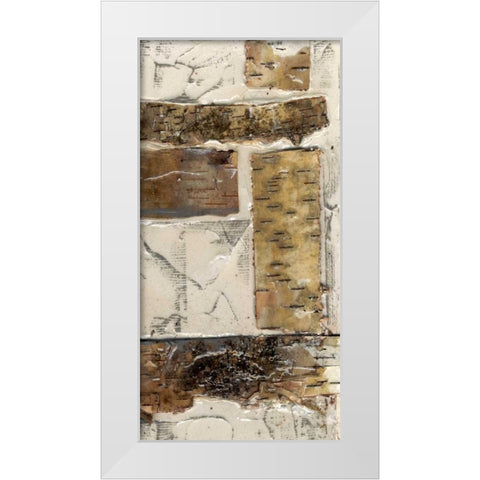 Birch Bark Abstract II White Modern Wood Framed Art Print by Goldberger, Jennifer