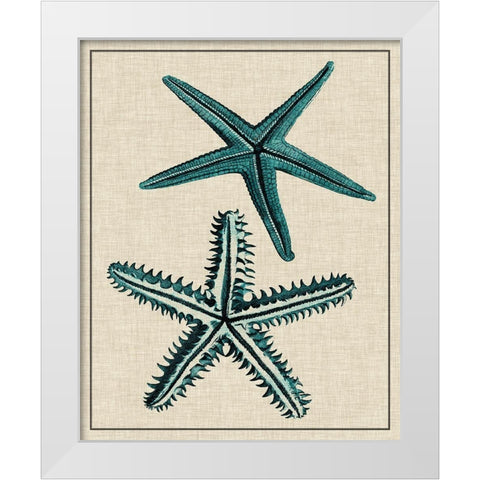 Coastal Starfish I White Modern Wood Framed Art Print by Vision Studio