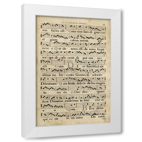 Vellum Songbook I White Modern Wood Framed Art Print by Unknown
