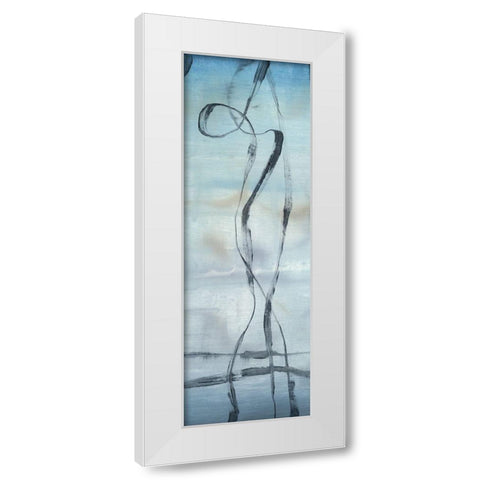 Whale Songs II White Modern Wood Framed Art Print by Goldberger, Jennifer