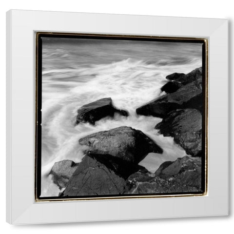 Incoming Tide I White Modern Wood Framed Art Print by DeNardo, Laura