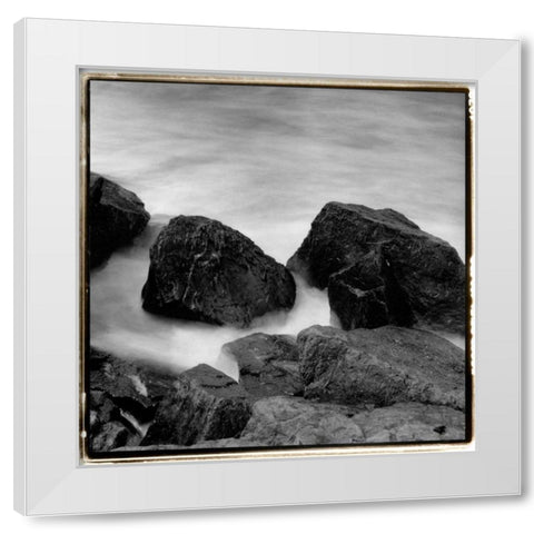 Incoming Tide II White Modern Wood Framed Art Print by DeNardo, Laura
