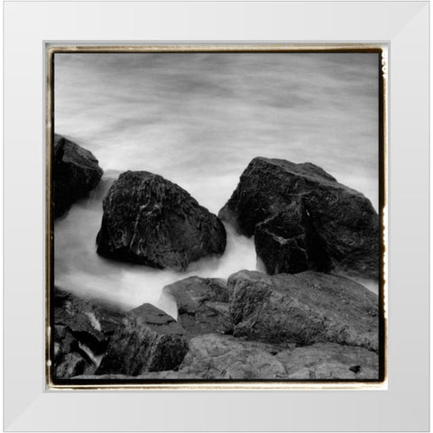 Incoming Tide II White Modern Wood Framed Art Print by DeNardo, Laura