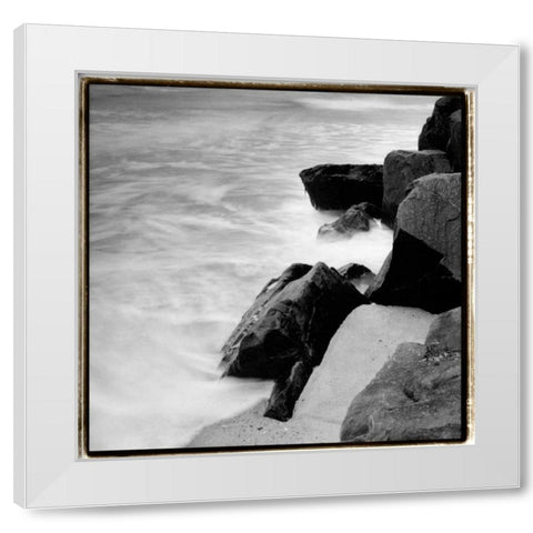 Incoming Tide IV White Modern Wood Framed Art Print by DeNardo, Laura