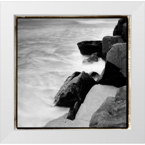 Incoming Tide IV White Modern Wood Framed Art Print by DeNardo, Laura
