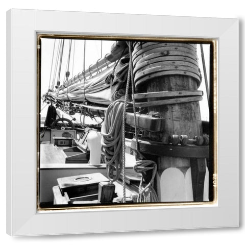 Ship Shape I White Modern Wood Framed Art Print by DeNardo, Laura