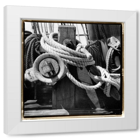 Ship Shape II White Modern Wood Framed Art Print by DeNardo, Laura