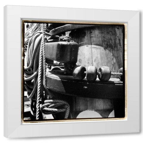 Ship Shape III White Modern Wood Framed Art Print by DeNardo, Laura