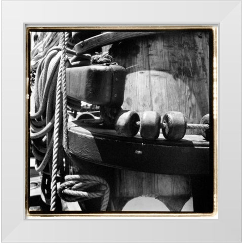Ship Shape III White Modern Wood Framed Art Print by DeNardo, Laura