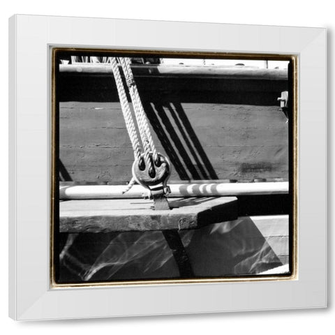 Ship Shape IV White Modern Wood Framed Art Print by DeNardo, Laura