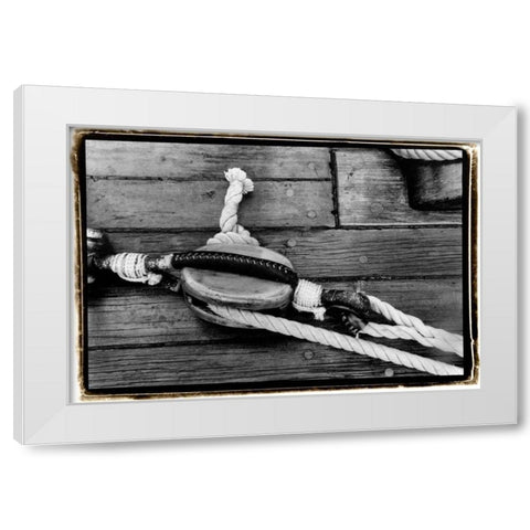 Ship Shape V White Modern Wood Framed Art Print by DeNardo, Laura