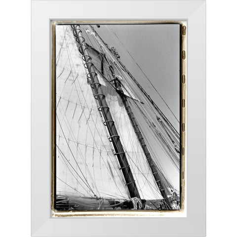 Set Sail I White Modern Wood Framed Art Print by DeNardo, Laura
