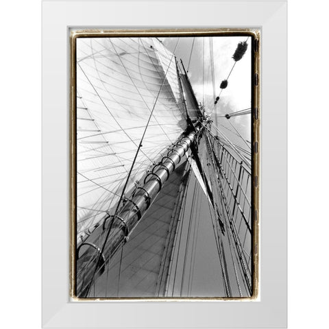 Set Sail II White Modern Wood Framed Art Print by DeNardo, Laura