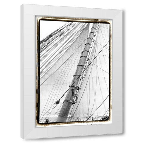 Set Sail VI White Modern Wood Framed Art Print by DeNardo, Laura