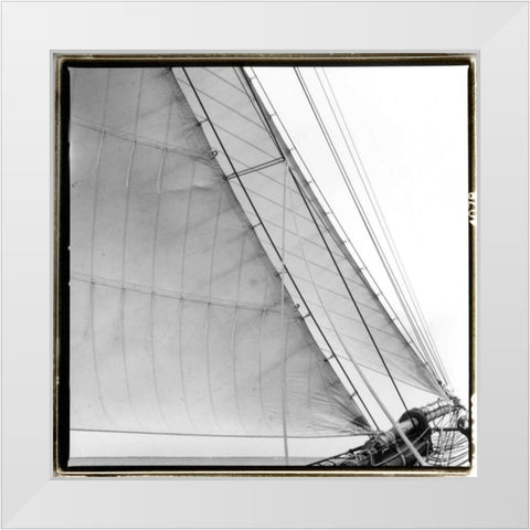 Under Sail I White Modern Wood Framed Art Print by DeNardo, Laura