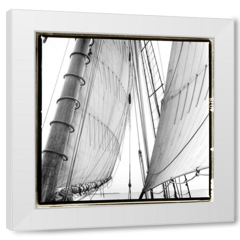Under Sail II White Modern Wood Framed Art Print by DeNardo, Laura