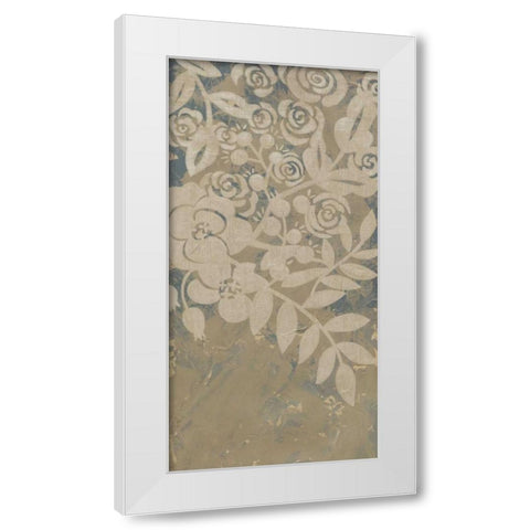 Linen Chintz I White Modern Wood Framed Art Print by Zarris, Chariklia