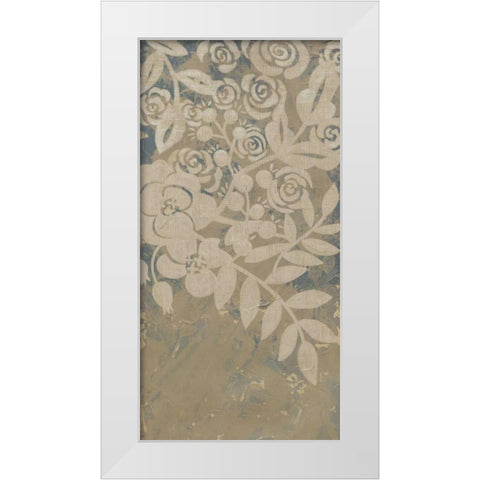 Linen Chintz I White Modern Wood Framed Art Print by Zarris, Chariklia