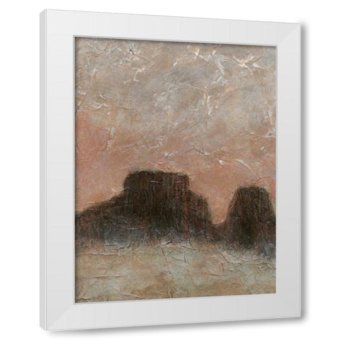Misty Morning Mesa II White Modern Wood Framed Art Print by Stramel, Renee W.