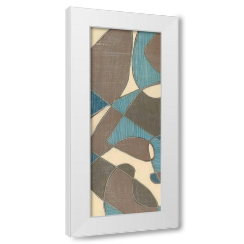 Muted Mod I White Modern Wood Framed Art Print by Goldberger, Jennifer