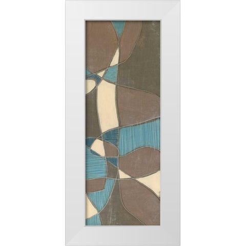 Muted Mod II White Modern Wood Framed Art Print by Goldberger, Jennifer